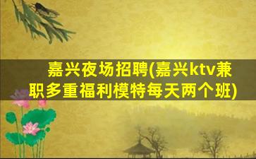 嘉兴夜场招聘(嘉兴ktv兼职多重福利模特每天两个班)